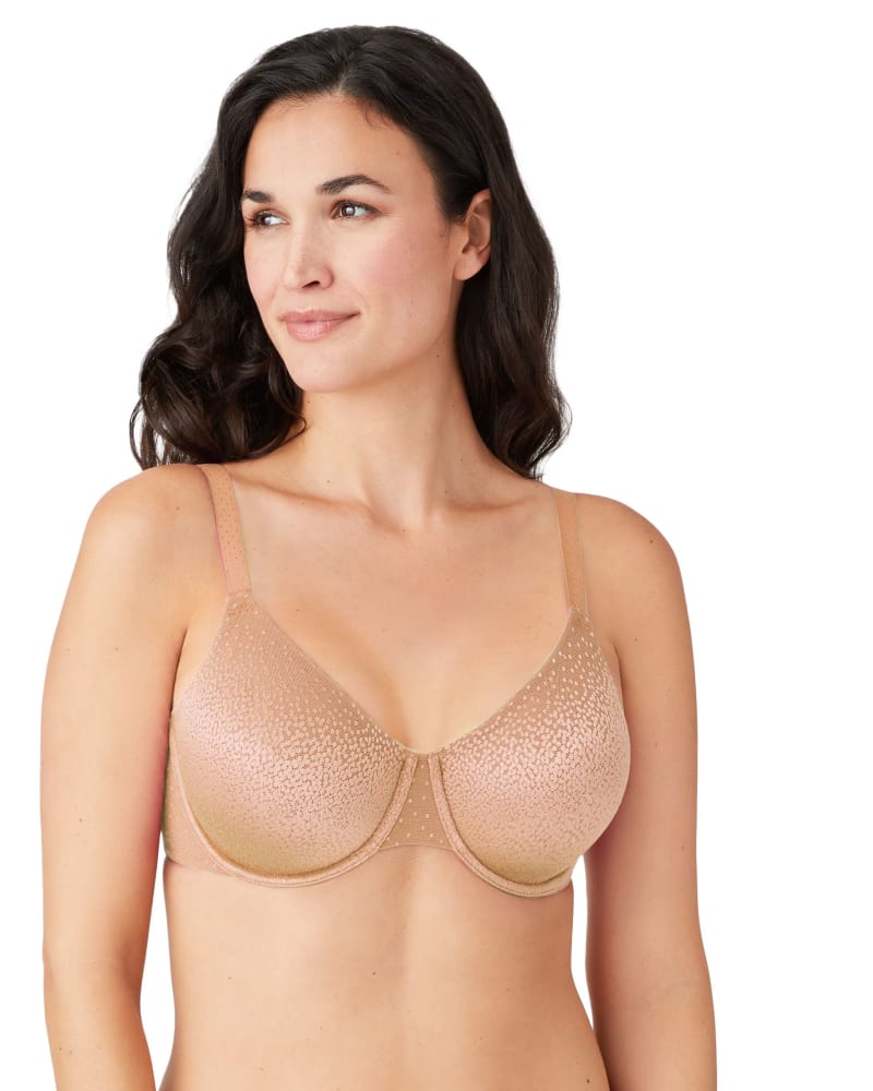 Front of a model wearing a size 38C Back Appeal® Underwire Bra in Praline by Wacoal. | dia_product_style_image_id:304206